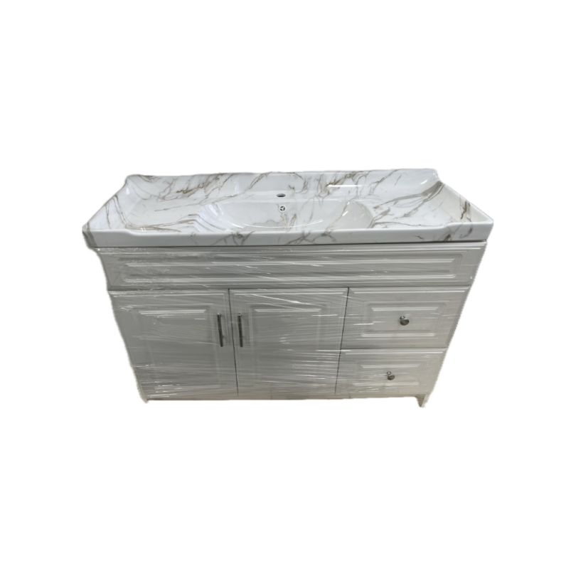 36" PORCELAINE WHITE AND GREY VANITY TURN-